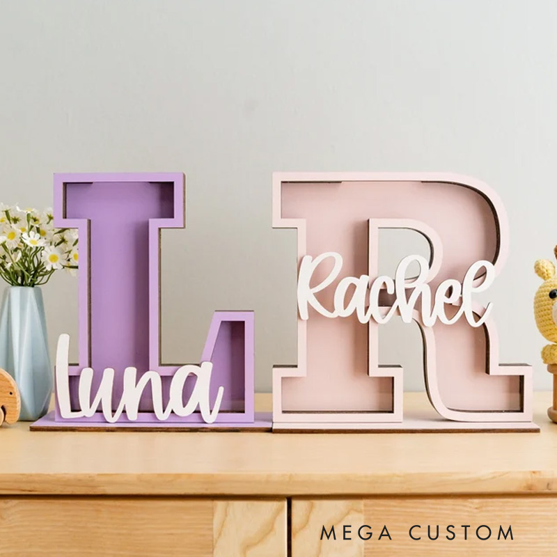 Personalized Letter Piggy Bank Money Box Gifts Initial Piggy Bank Birthday Gift