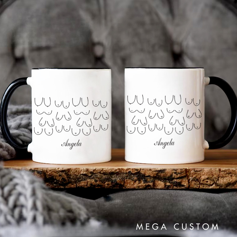 Personalized Breast Cancer Awareness Mug Featuring Symbolic Illustration Mug