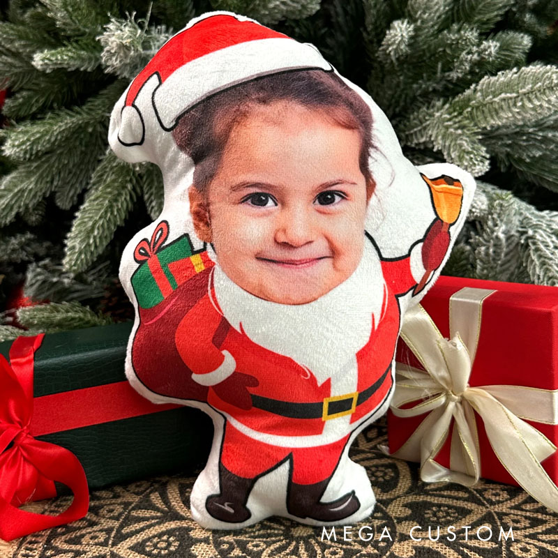 Personalized Santa Claus Pillows Festive Holiday Magic with Customizable Photo Charm