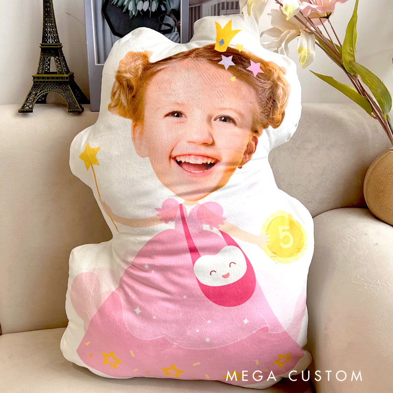  Personalized Photo Custom Shaped Pillow Adorable Kids Wear Tooth Fairy Costume