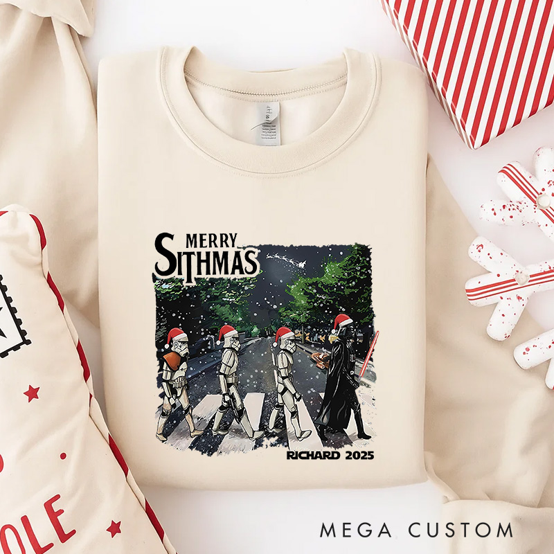Personalized the Sithmas Christmas Classic Sweatshirt Galaxy War Film Crewneck Movie Holiday Shirt