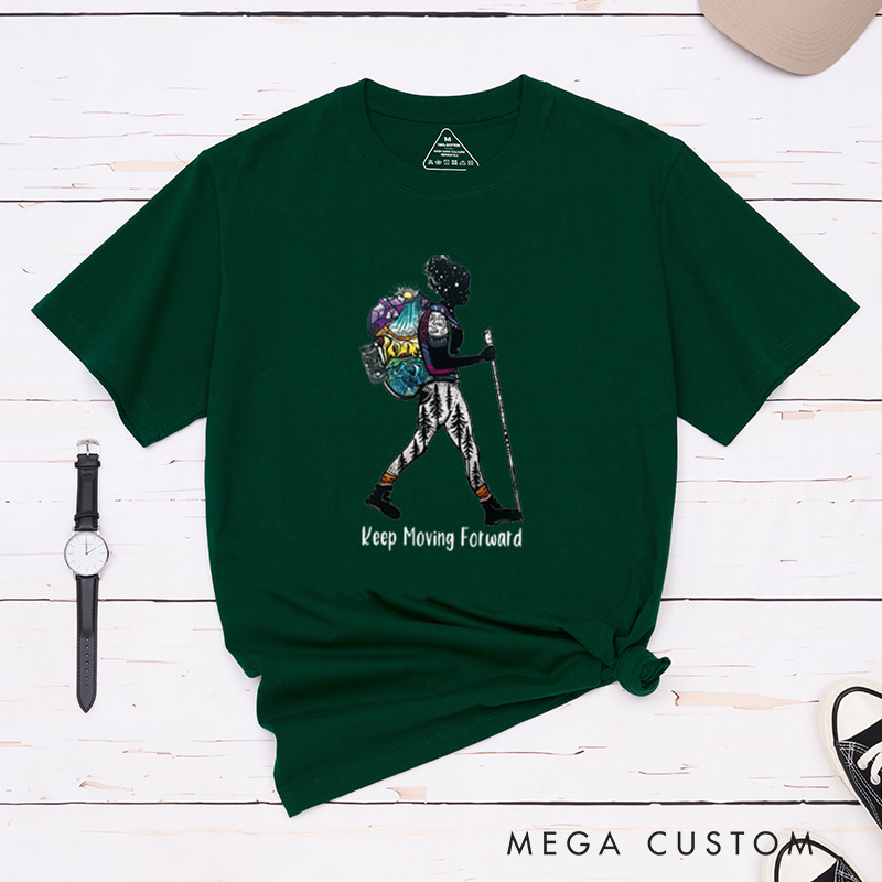 Personalized Hiker Girl T-Shirt Camping Adventure T-Shirt for Wanderlust Nature Travelers Outdoors Lover Gift