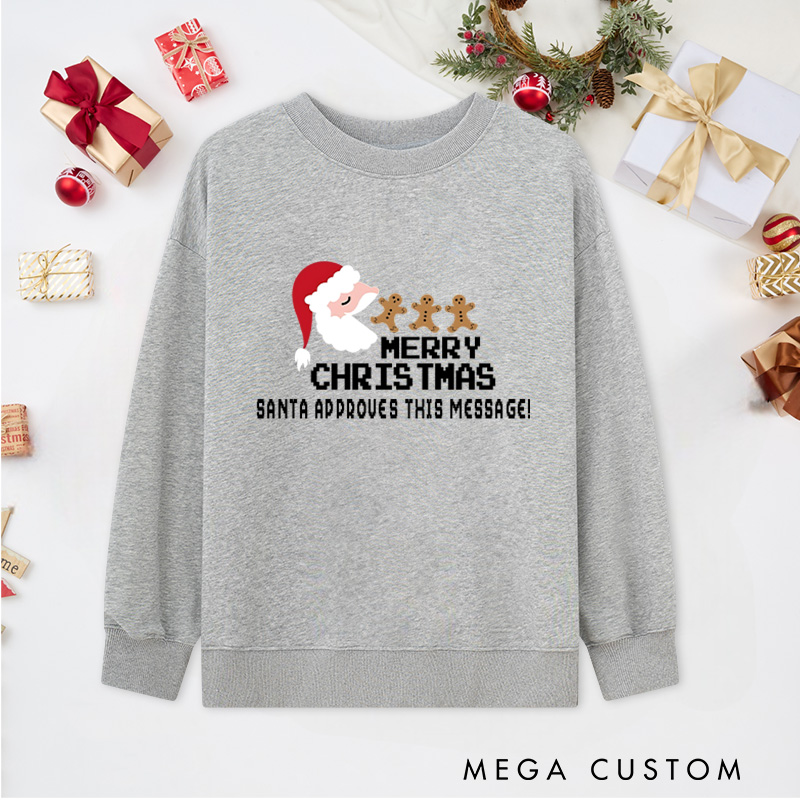 Personalized Merry Christmas with Gingerbread Cheer Classic Sweatshirts Christmas Gift for Geek Nerd