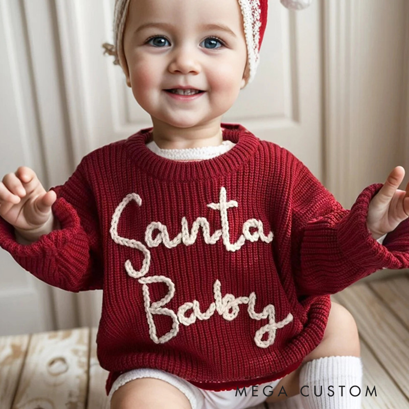 Personalized Hand Embroidery Sweaters Gifts for Daughters or Son Nursery Gifts