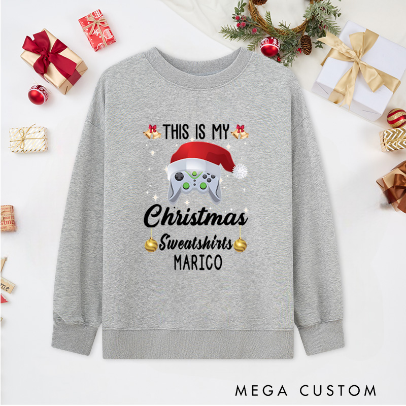 Personalized This Is My Christmas Classic Sweatshirts Gamers Sweatshirts Christmas Gift for Geek Nerd