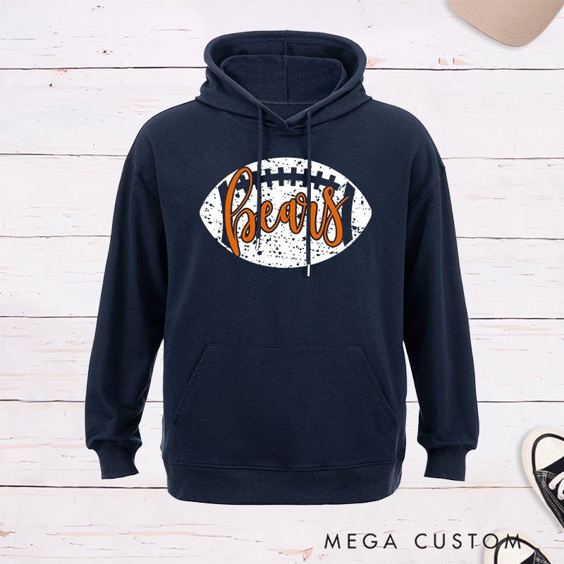 [Copy]Personalized American Football Hoodie Cap for "My Heart is on the Line" with Custom Jersey Number