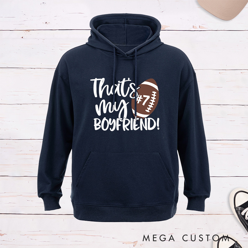 Personalized American Football Hoddies for "That's My Brothers" with Custom Number