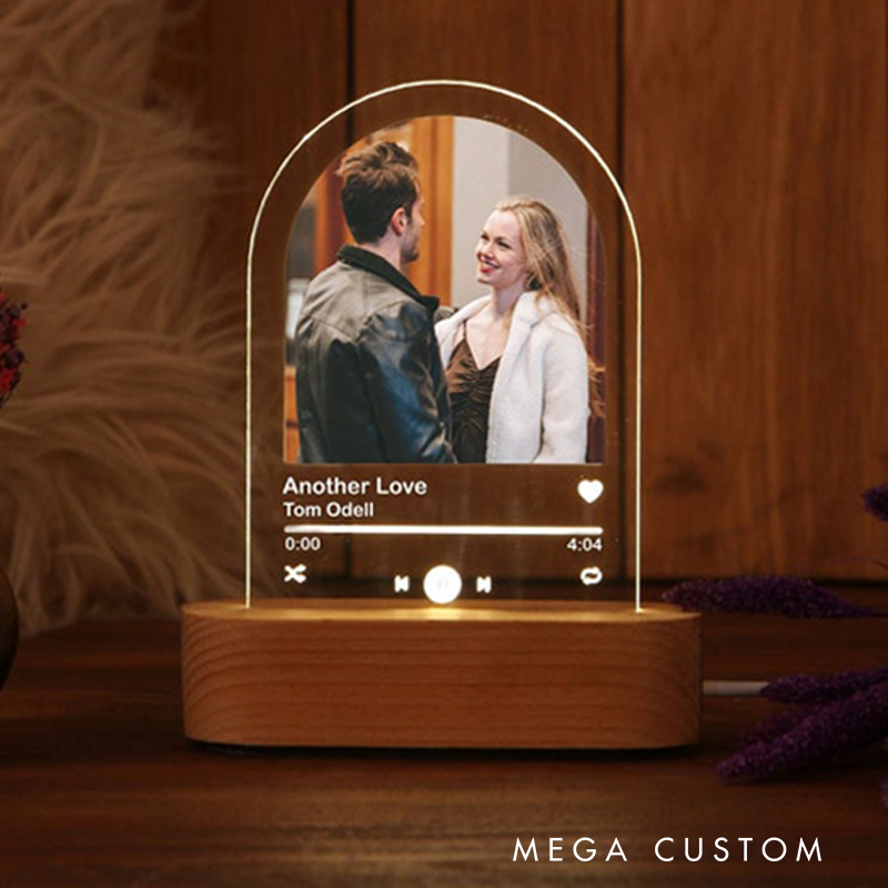 Personalize Gift with Photo Light Custom Light Up Picture Song Plaque