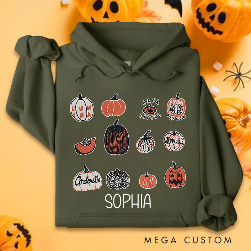 Personalized Charming Pumpkin Patch Collection for Cozy Autumn Hoodies