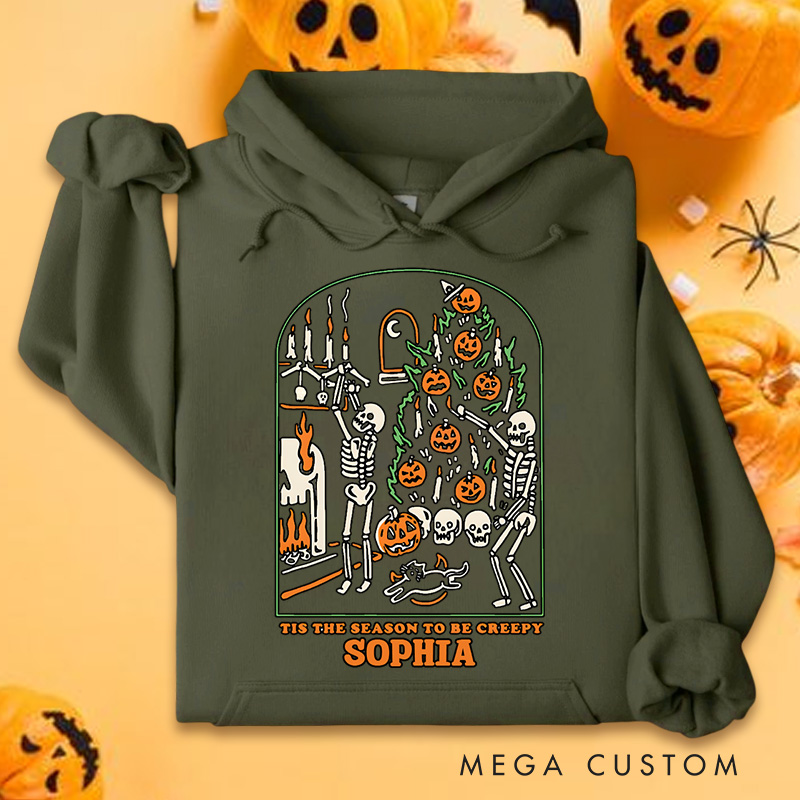 Personalized Skeleton and Pumpkin Party Extravaganza for Creative and Festive Celebration Hoodies