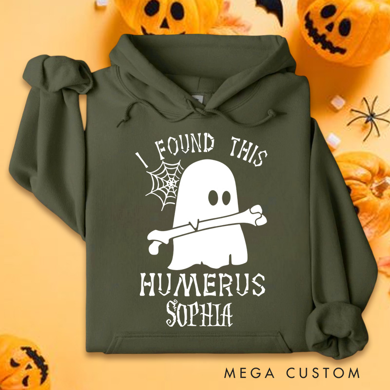 Personalized Humorous Ghost with Bone Pun for Lighthearted and Witty Hoodies