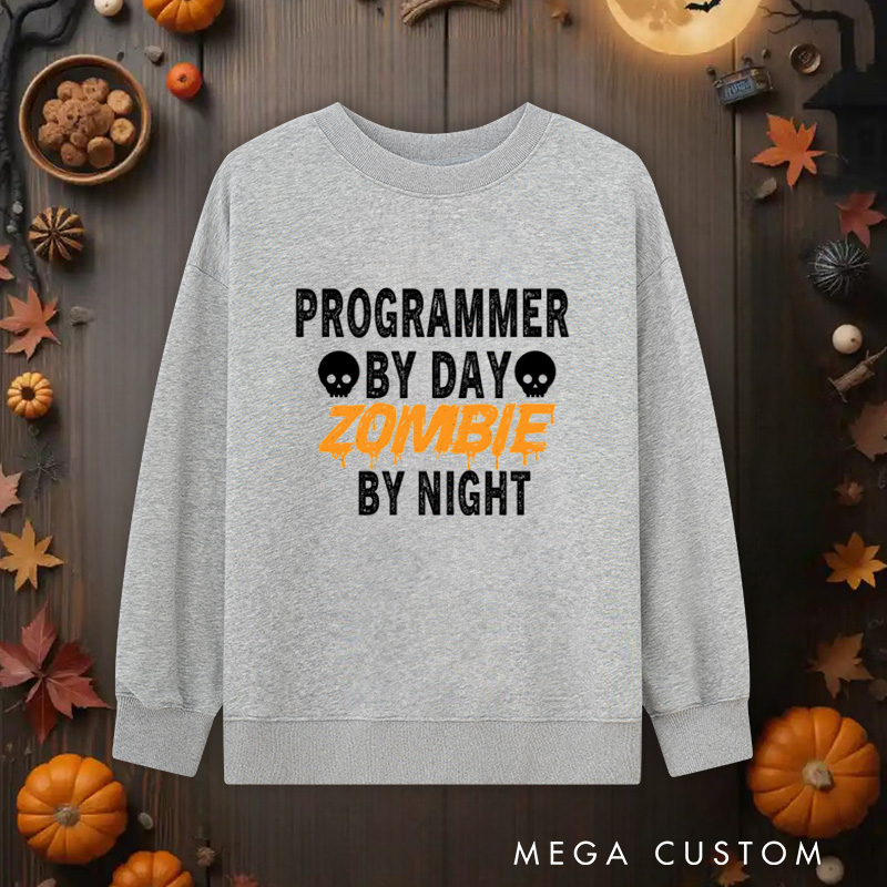 Personalized Programmer Lover Halloween Classic Sweatshirts Technology Computer Lovers Sweatshirts Gift for Geek