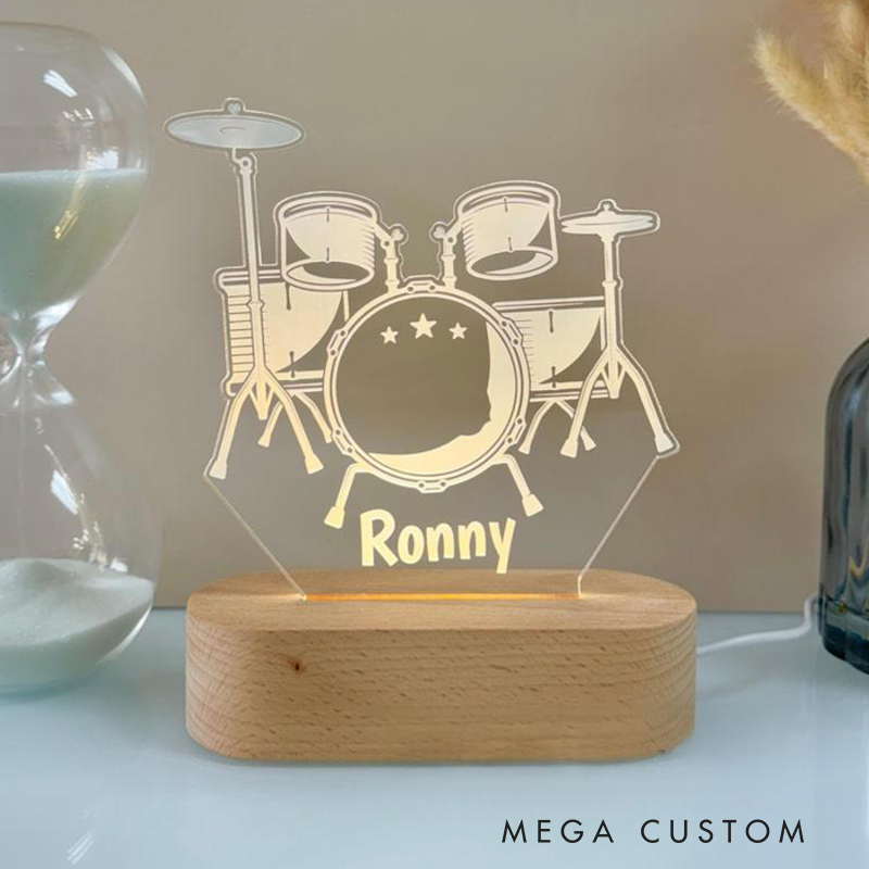 Personalized Night Light Custom LED Lamp for Music Lovers Perfect Gift for Trumpet Players Unique Room Decor