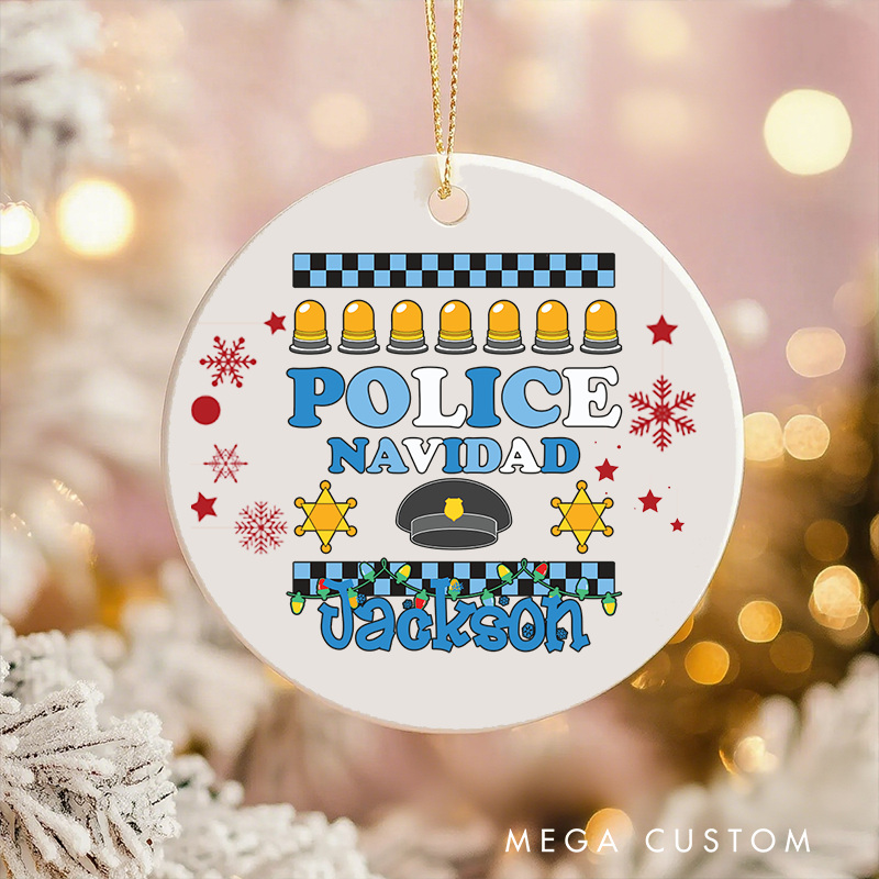 Personalized Police Officer Christmas Ornament Police Navidad Festive Decor