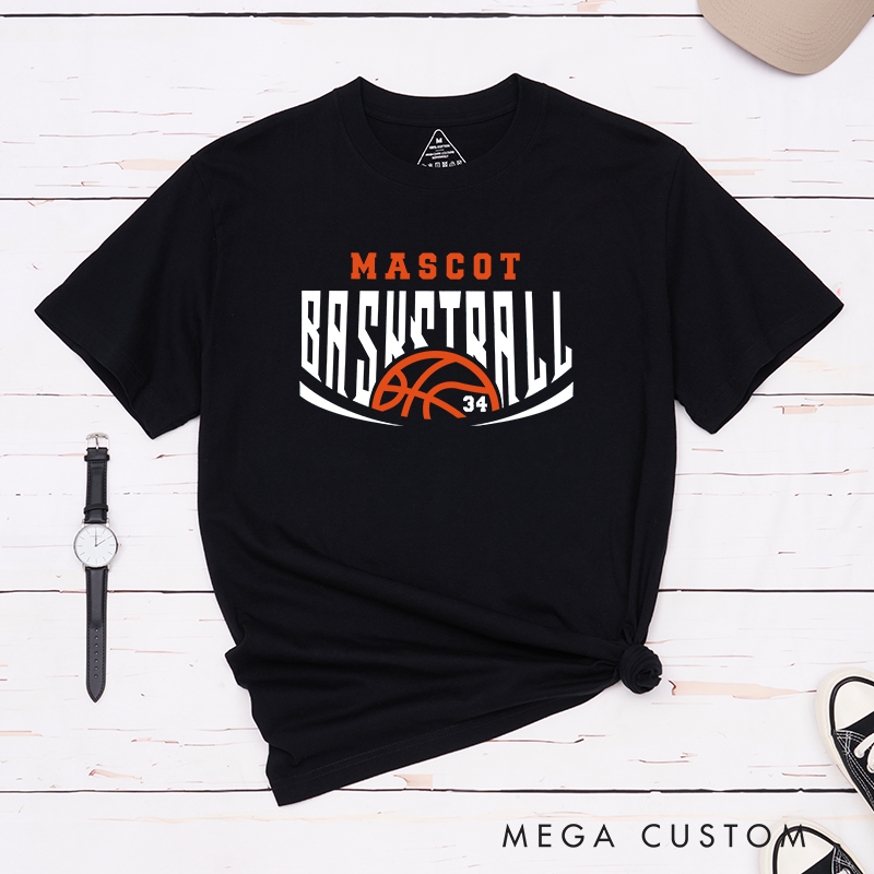Personalized Basketball T-Shirt with Custom Name and Number for Men and Women