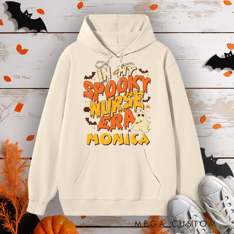 Personalized Hoodies for Nurse Customized In My Spooky Nurse Era Design Hoodies Halloween Nurse Hoodie