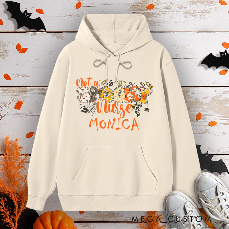 Personalized Hoodies for Nurse Customized Not a Nurse Cute Spooky Design Hoodies Halloween Nurse Hoodie