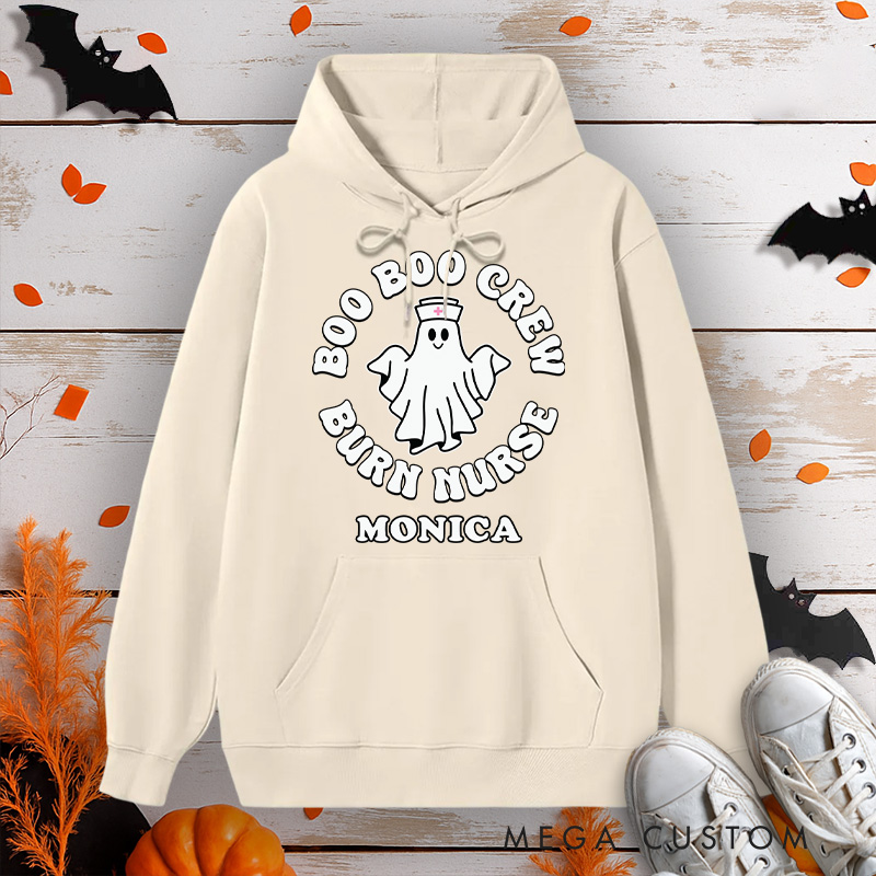 Personalized Hoodies for Nurse Customized Boo Boo Crew Burn Nurse Design Hoodies Halloween Nurse Hoodie