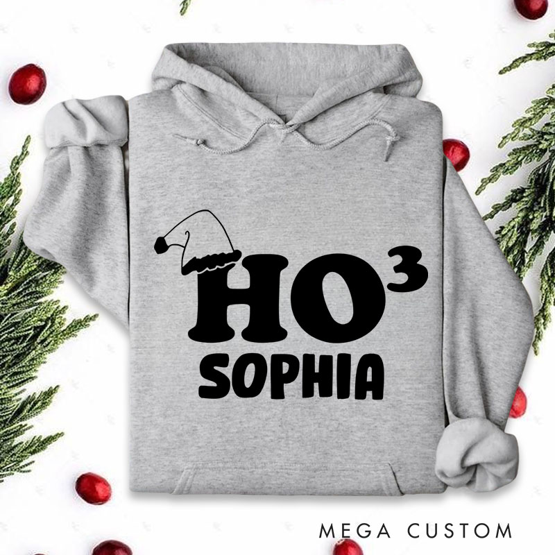 Personalized Ho Ho Ho Holiday Christmas Hoodies