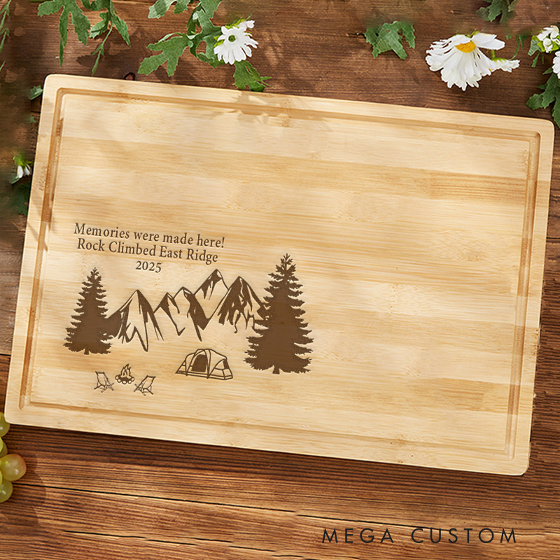 Personalized Outdoor Cutting Board Camping Cutting Board Rock Climber Gift for Adventure Hiking Lover