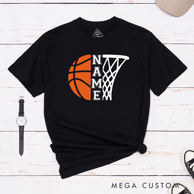 Personalized Basketball T-Shirt with Your Name for Men and Women