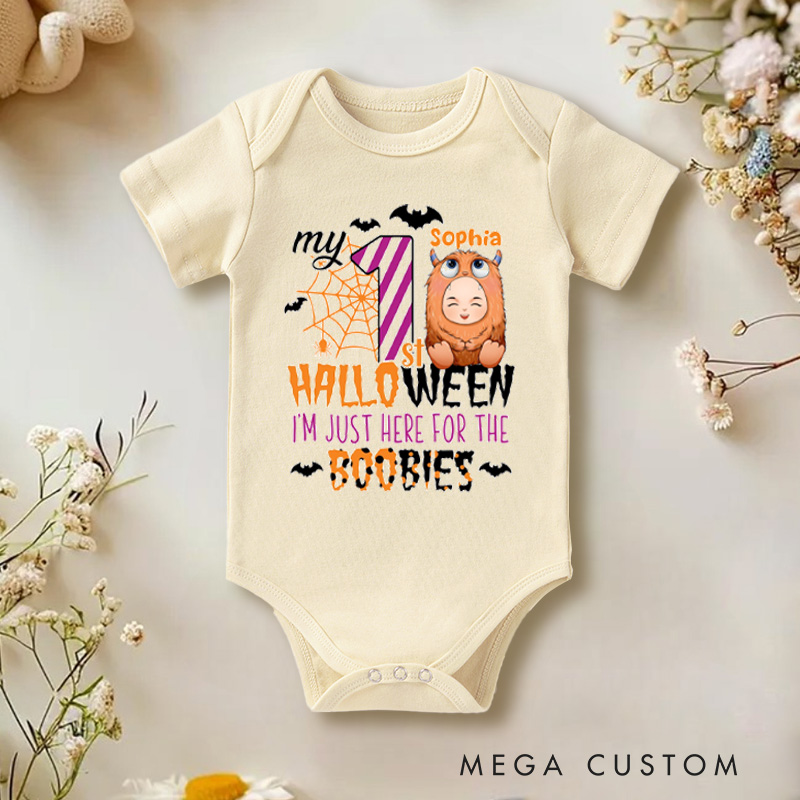 Personalized First Halloween Celebration with Cute and Playful Ghostly Charm for Babies Baby bodysuit