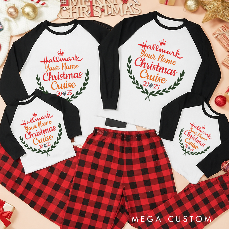 Personalized Classic Christmas Movie Inspired Movie Watching Cruise Christmas Family Matching Pajamas Family Name Shirts Movie Holiday Shirt