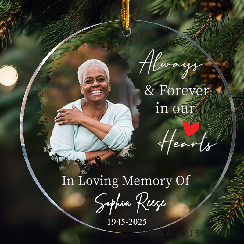 Personalized Photo Memorial Ornament Remembrance Acrylic Ornament Memorial Day Acrylic Ornament Sympatht Gift