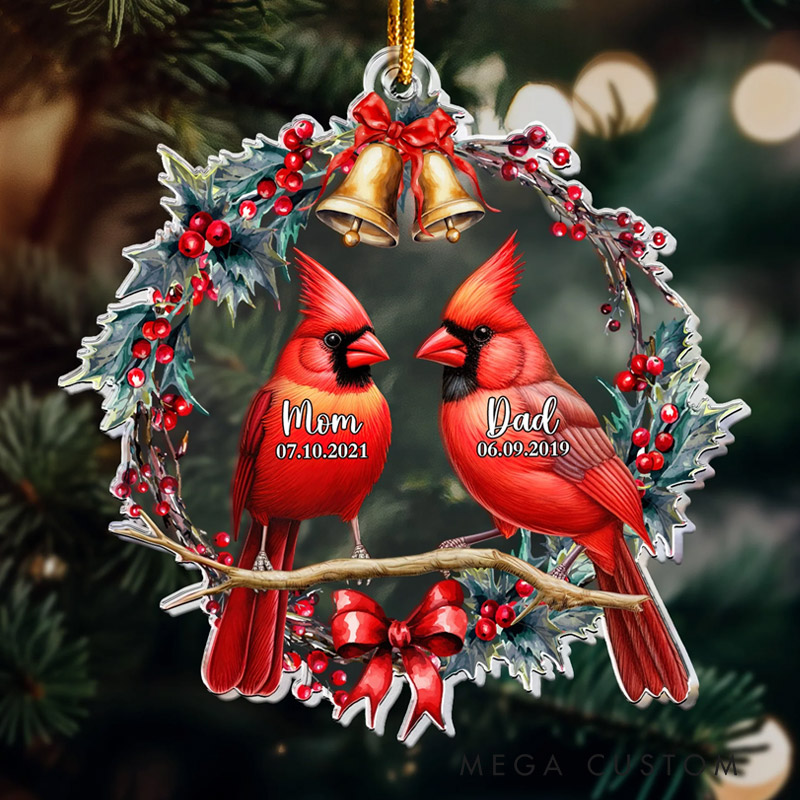 Personalized Photo Memorial Ornament Memorial Dad Mom Keepsake Custom Acrylic Ornament for Loss of Parents