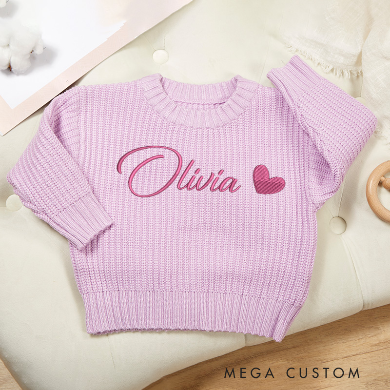 Personalized Embroidered Sweater with Name Birthday Gift