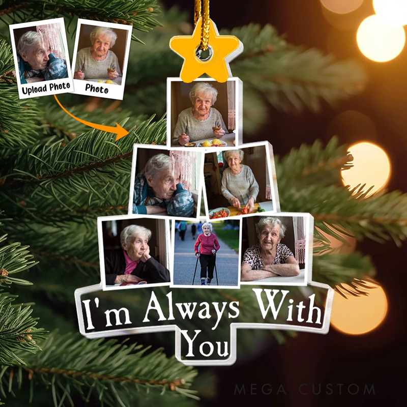 Personalized Memorial Ornament Photo Memorial Christmas Tree Ornament Custom Acrylic Ornament 