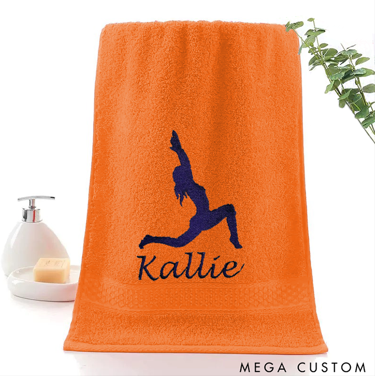 Personalized Yoga Hand Towel with Yoga Pose Design Perfect for Yoga Sessions Fitness or Everyday Use