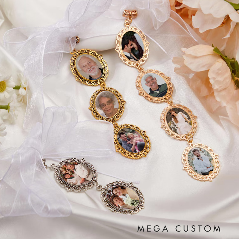 Personalized Bouquet Photo Charm Wedding Bouquet Charm with Photo Bridal Bouquet Photo Charm Wedding Memorial Gift Bride Keepsake