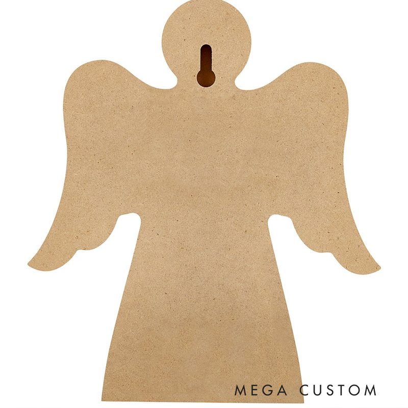 Personalized Angel Shaped Sign Memorial Ornament Special Mom Angel Figurine Wood Angel Ornament Sympathy Gift