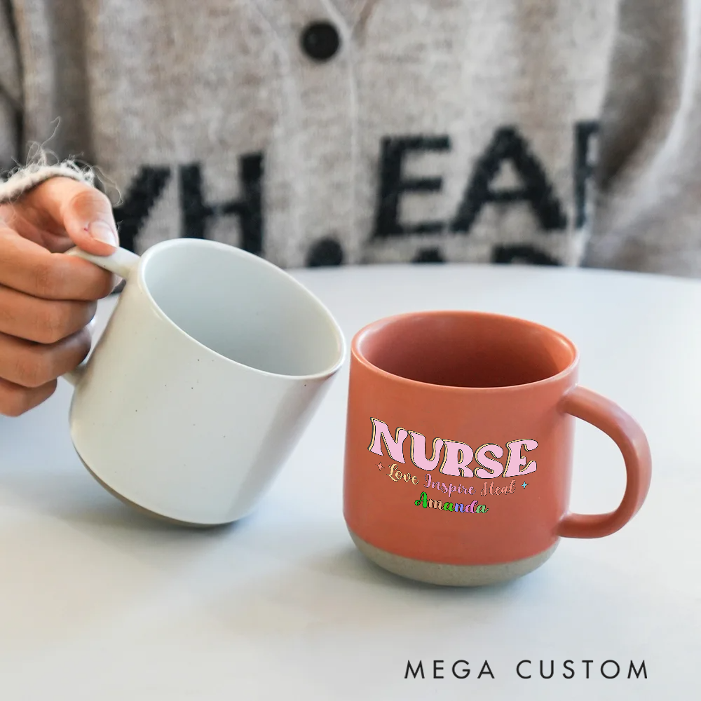 Personalized Nurse Ceramic Mug Gift Custom Name and Inspirational Design Mugs Gift