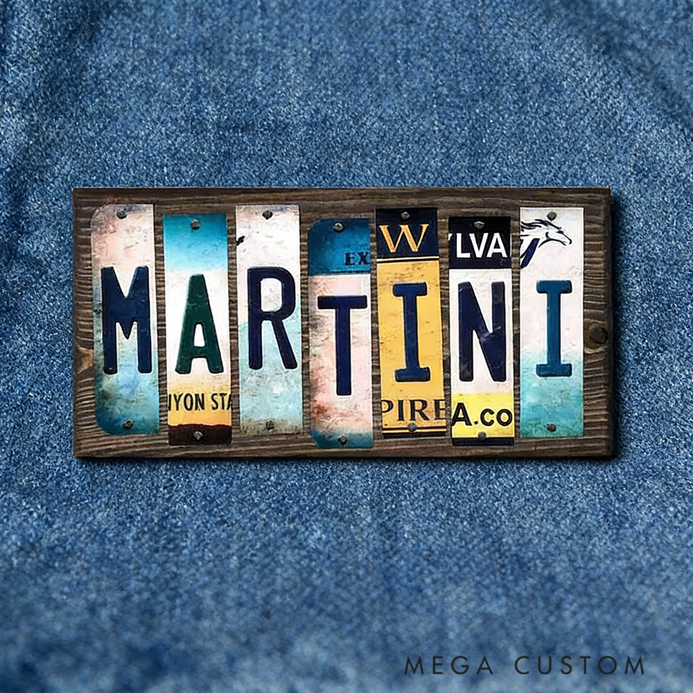 Personalized License Plate Wall Art Unique Gift for Car Enthusiasts