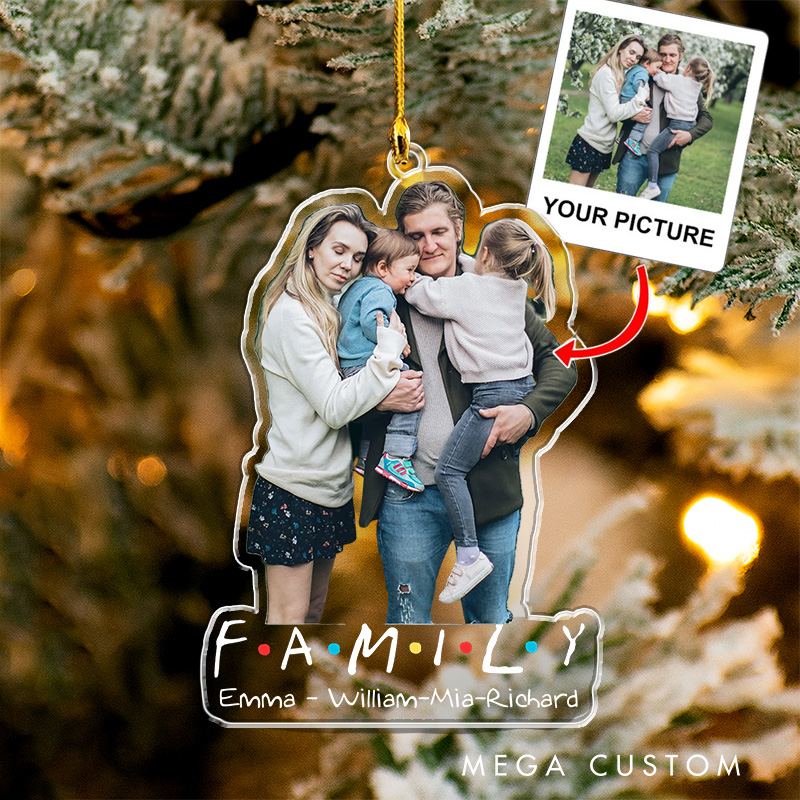 Personalized TV Show Inspired Family Photo Christmas Ornament 2025 Acrylic Family Ornament Movie Christmas Gift Film Xmas Gift Christmas Decor