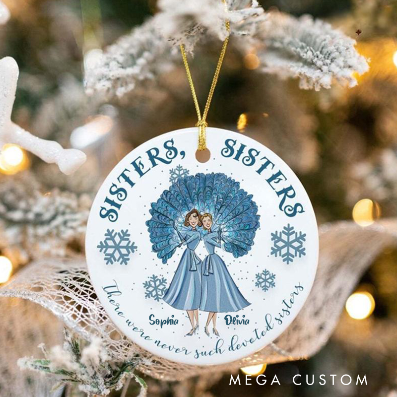 Personalized White Christmas Ceramic Ornament Christmas Movie Ornament Columbia Inn Ornament 90s Xmas Movie Ornament