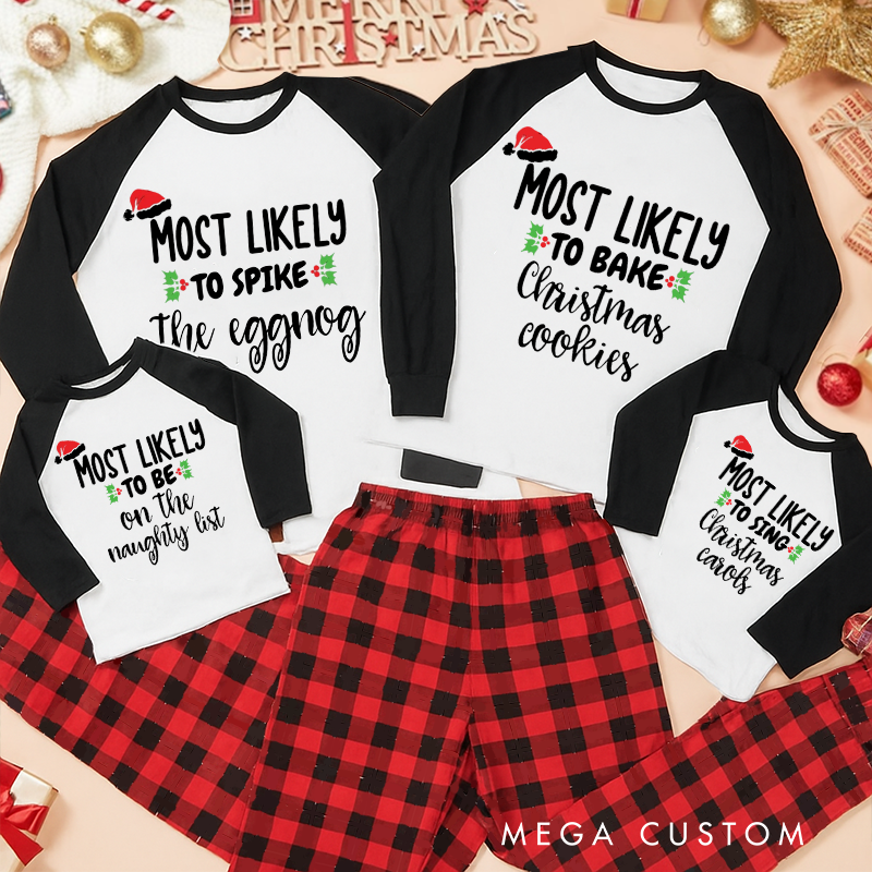 Personalized Most Likely to Christmas Shirt Matching Family Matching Christmas Gift Family Shirts
