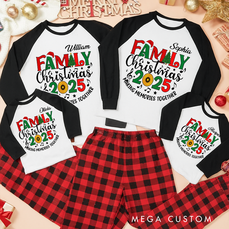Personalized Family Matching Christmas Making Memories Together Pajama Sets Christmas Family and Pajama Sets Christmas Gift