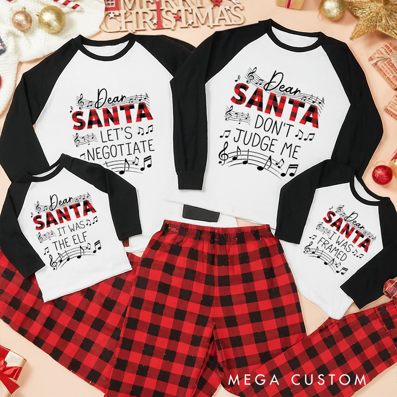 Personalized Family Matching Christmas Pajama Sets Dear Santa Pajama Sets
