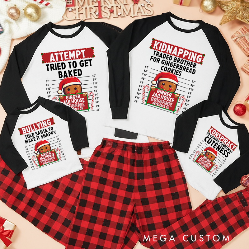 Personalized Family Matching Christmas Pajama Sets Matching Holiday Pajama Sets for Family Christmas PJs Gingerbread North Pole Correctional