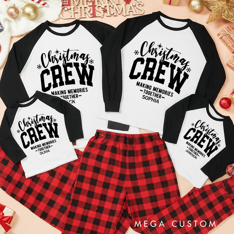 Personalized Family Matching Christmas Crew Pajama Sets Family Matching Christmas Pajama Sets and Gift