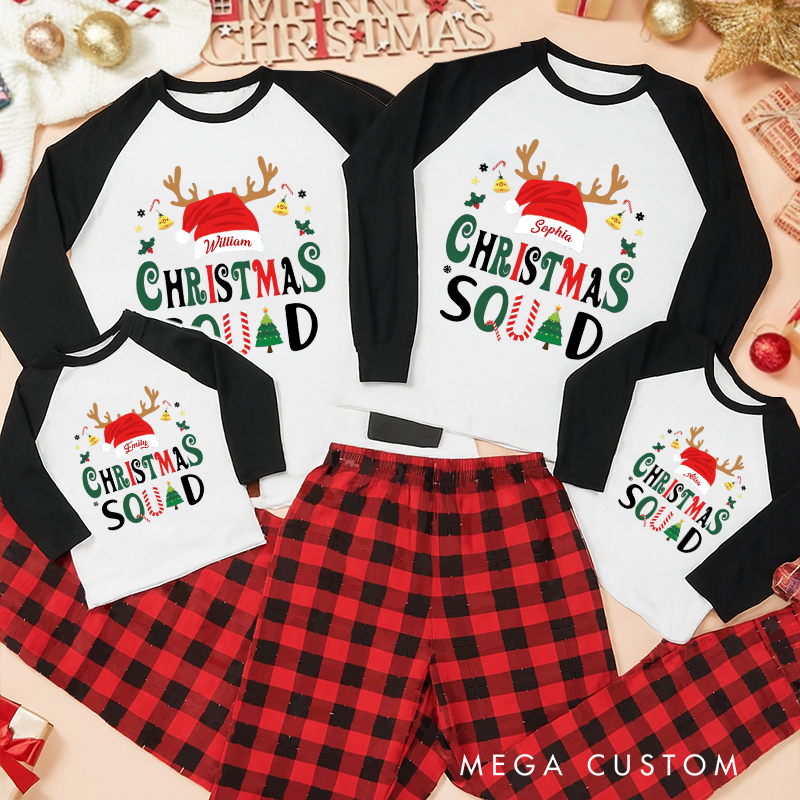 Personalized Family Matching Christmas Squad Pajama Sets Christmas Family Pajama Sets and Gift