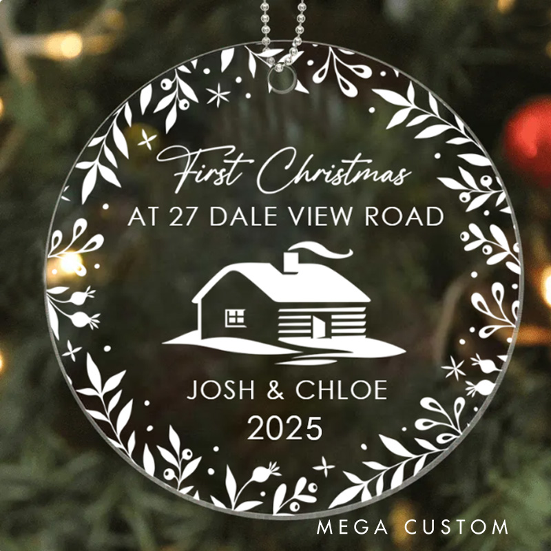 Personalized New Home New House First Christmas Housewarming Gift Personalized Acrylic Ornament