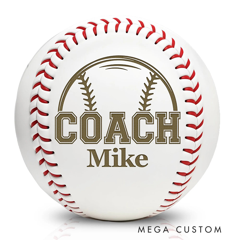 Personalized Keepsake Baseball with Custom for Coach