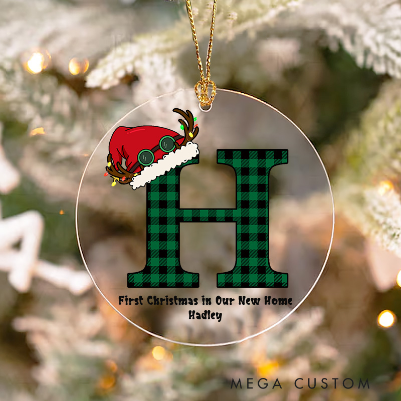 Personalized Christmas Letter Name Ornament Custom Initial Ornament Personalized Ornament Name Family Christmas Ornament Christmas Gift
