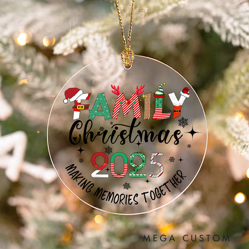 Personalized Family Christmas 2025 Ornament Making Memories Together Ornament Custom Keepsake First Christmas in Our New Home Holiday Decoration Gift