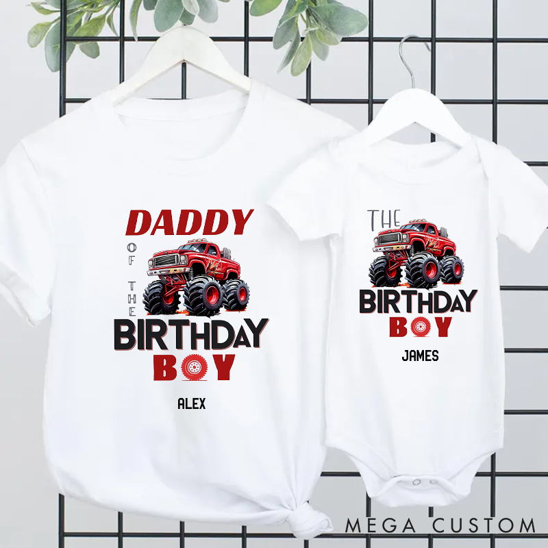 Personalized Monster Truck Matching Outfits Embark on an Adventure with Your Family