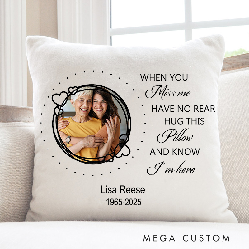 Personalized Memorial Photo Pillow Bereavement Gifts Throw Pillows For Couch Sympathy Gifts for Loss of Loved One Grief Gifts Remembrance Memory Gift